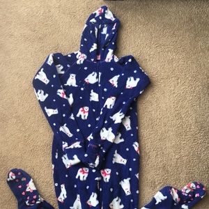 Size XS Polar bear Zipped up hoodie onesie